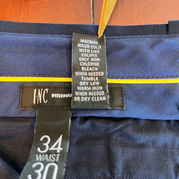 INC International Concepts Dress Pants Mens Blue 34x30 (Fits 36x28) Straight Leg - Picture 10 of 10